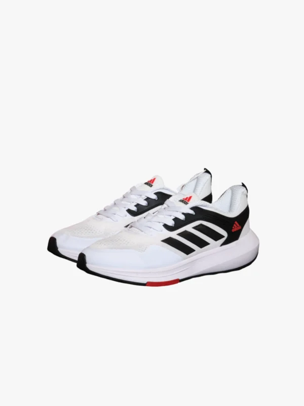 Zapatillas Adidas Bounce blanco con detalles negros para mujer - vista lateral
