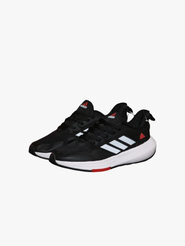Zapatillas Adidas Bounce negro con detalles blancos para mujer - vista lateral